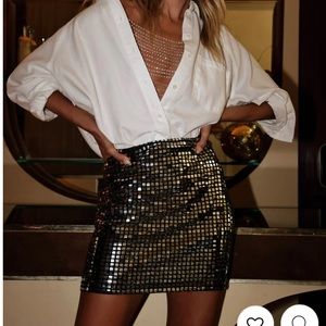 12th Tribe RAVEN BLACK SEQUIN MINI SKIRT / Discoball Skirt / Eras Tour